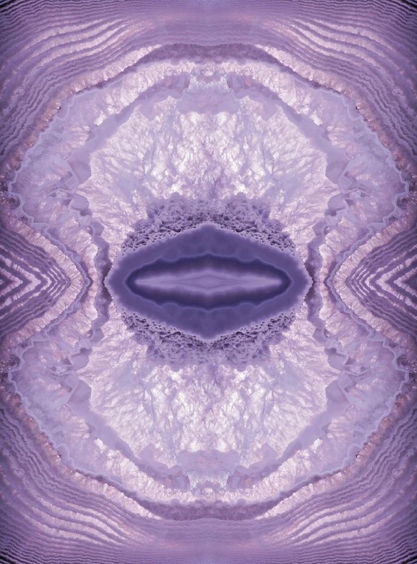 Фотообои и фрески на стену - в ванную комнату, сиреневая, симметричная