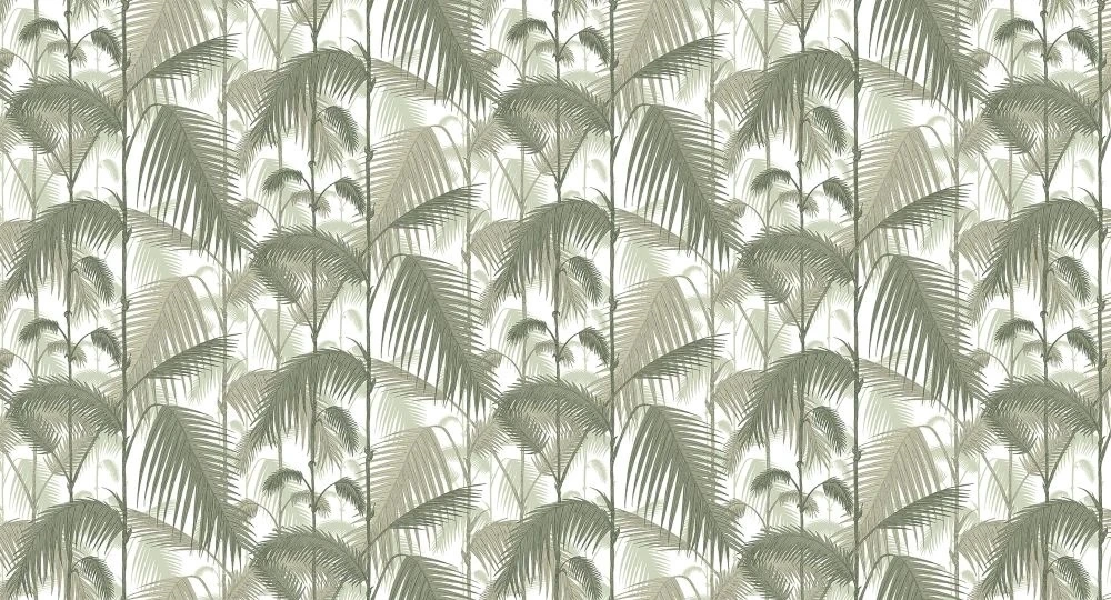 Фотообои и фрески на стену - в загородный дом, листья, тропические, болотного цвета