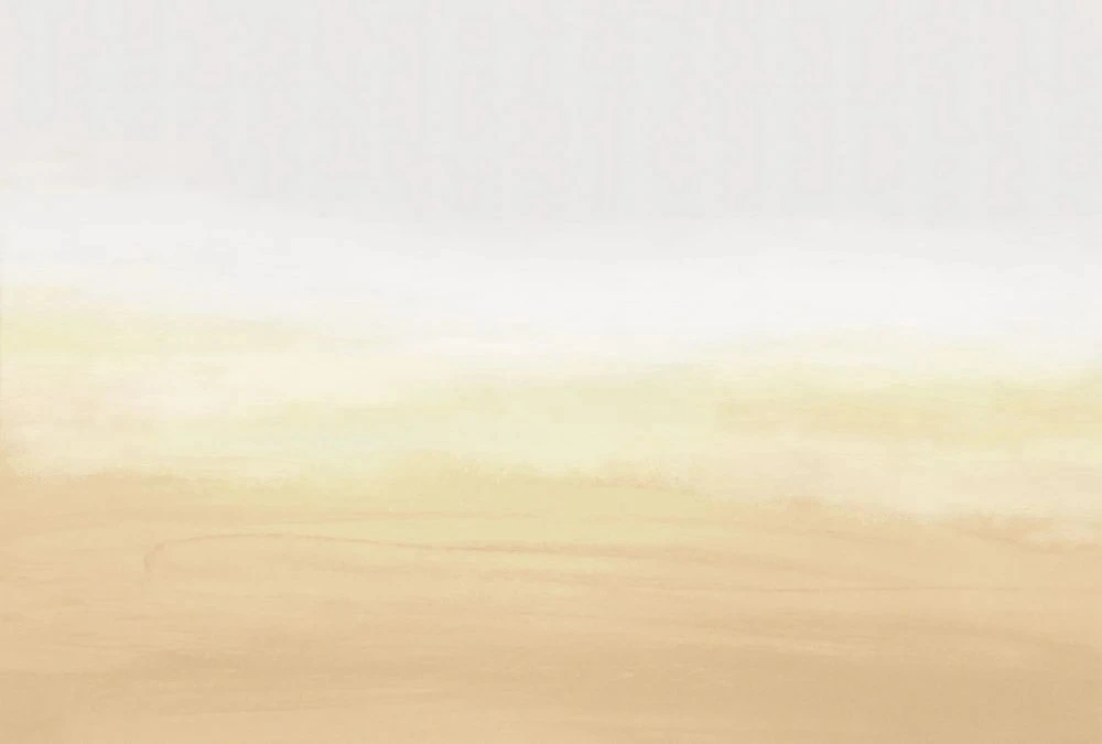 Фотообои и фрески на стену - современные, акварель, желтая, охра