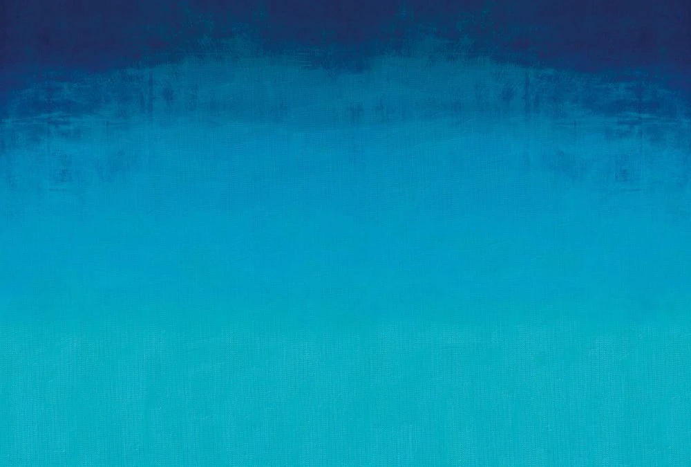 Фотообои и фрески на стену - современные, акварель, синяя, бирюзовая