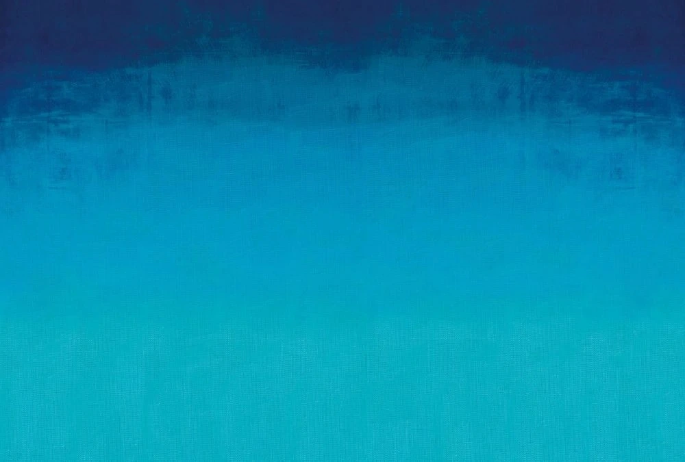 Фотообои на стену - современные, акварель, синяя, бирюзовая