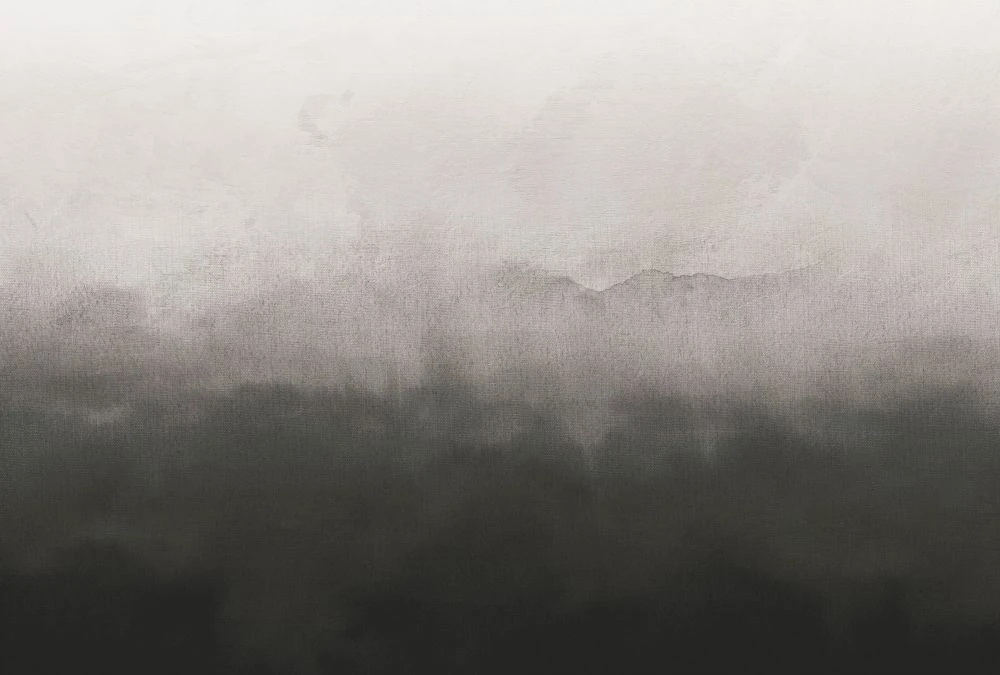 Фотообои на стену - современные, акварель, серые, темно коричневая