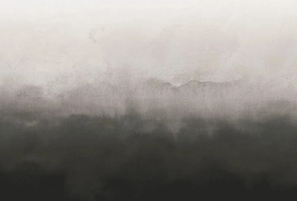 Фотообои на стену - современные, акварель, серые, темно коричневая