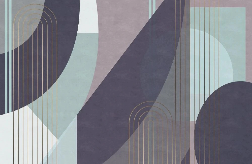 Фотообои и фрески на стену - геометрия, яркие, черно-серая