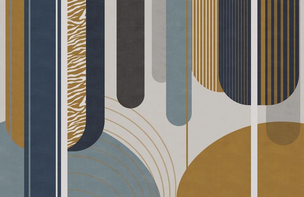 Фотообои и фрески на стену - геометрия, серо-коричневые