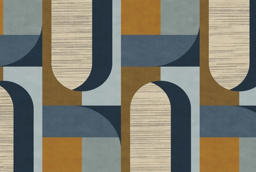 Фотообои на стену - геометрия, серо-бежевая