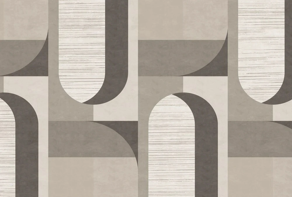 Фотообои и фрески на стену - геометрия, бежевые, серые