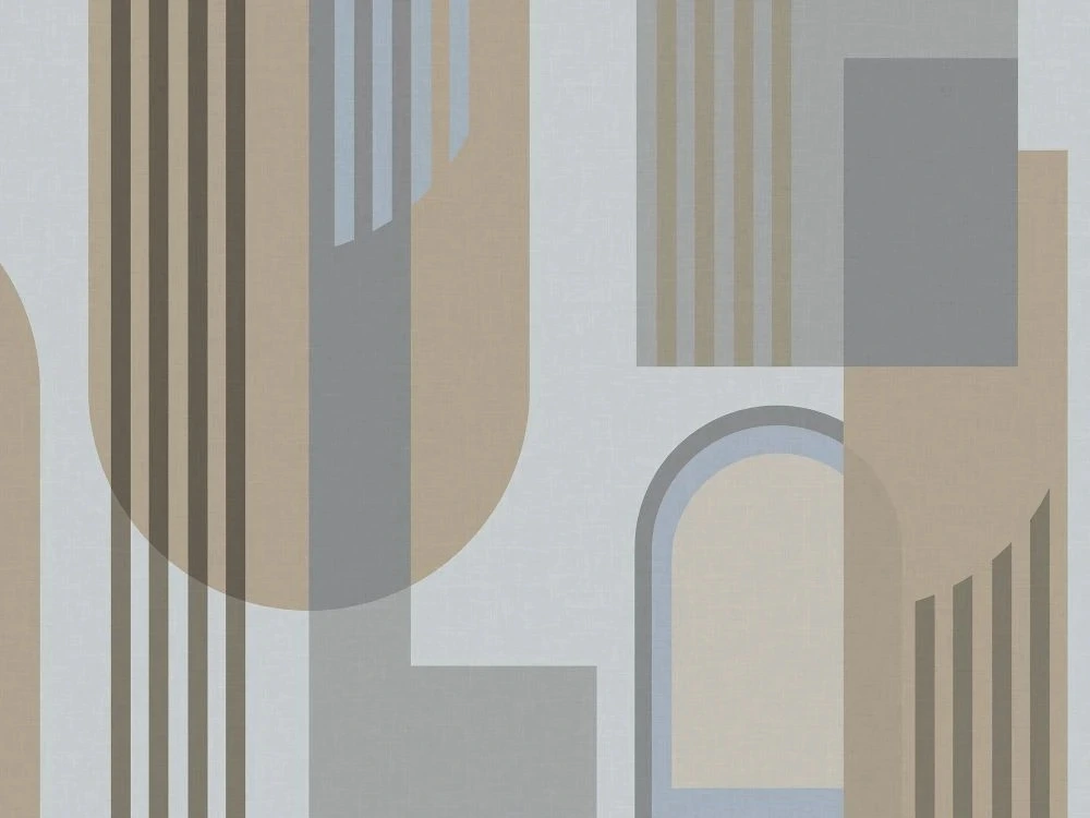 Фотообои и фрески на стену - геометрия, бежевые, голубые