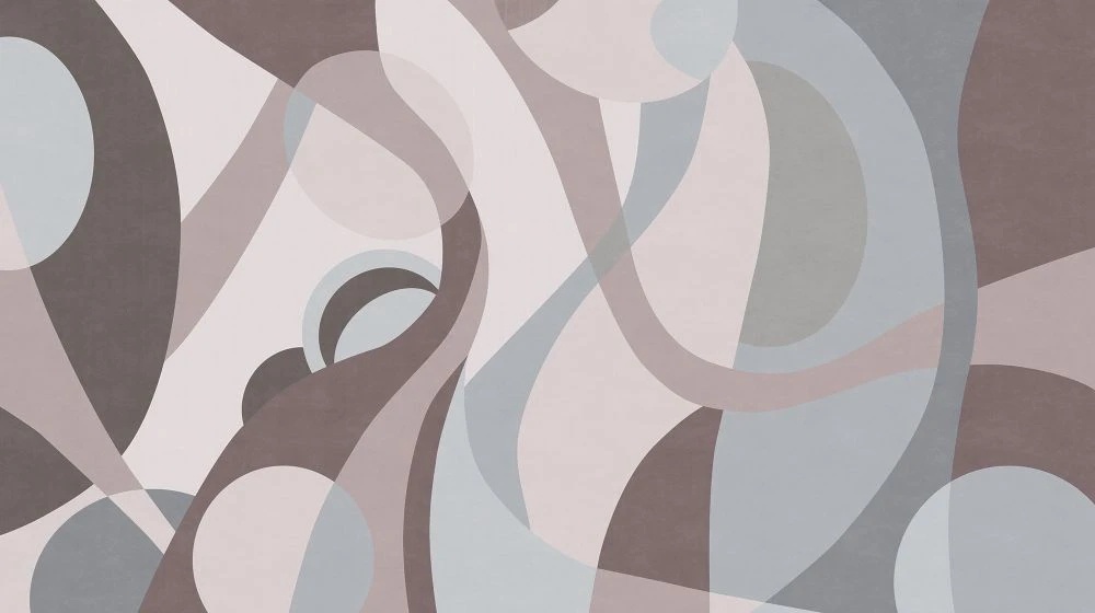 Фотообои и фрески на стену - вбстракция, бежево-коричневая, серая, бежево-розовая