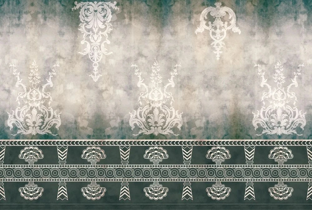 Фотообои на стену - прованс, бежево-зеленая, в стиле прованс