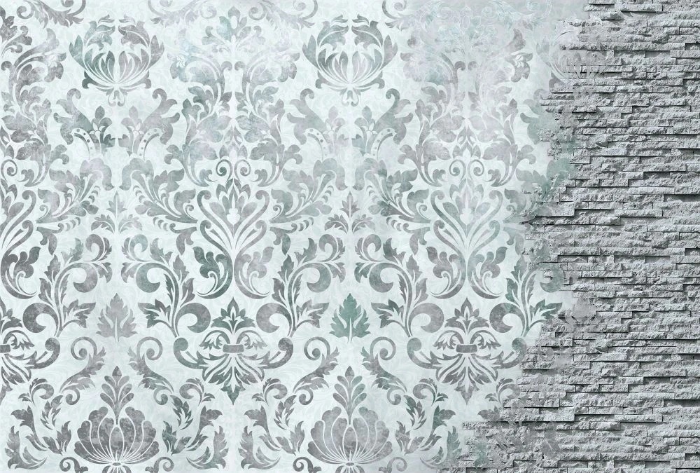 Фотообои и фрески на стену - в стиле прованс, серо-голубая