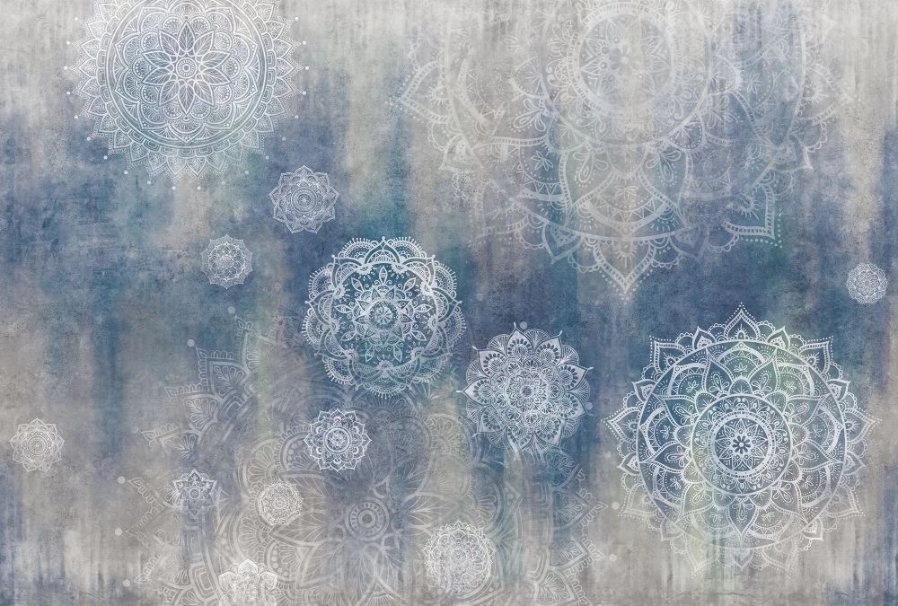 Фотообои и фрески на стену - в стиле прованс, серо-синяя