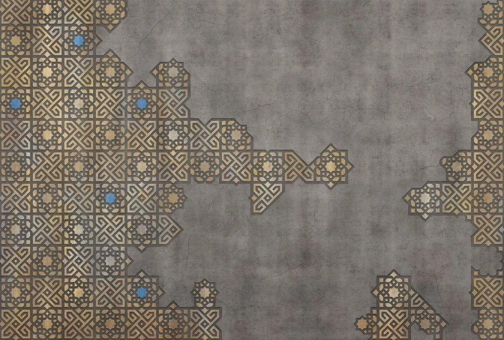 Фотообои и фрески на стену - в стиле прованс, узоры, коричневая