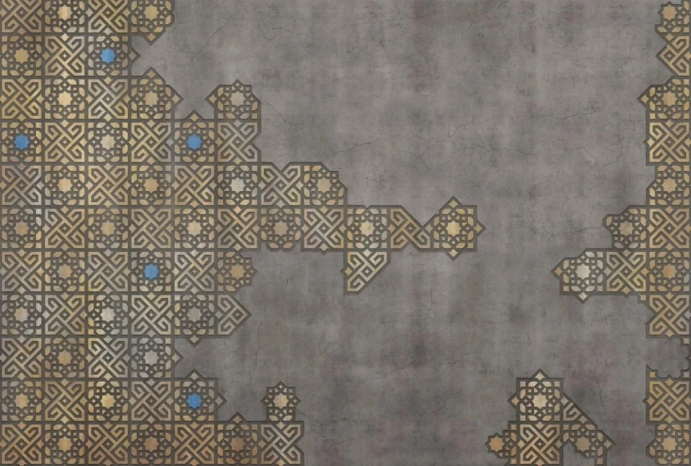 Фотообои и фрески на стену - в стиле прованс, узоры, коричневая