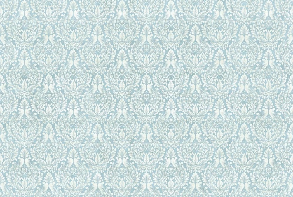 Фотообои и фрески на стену - в стиле прованс, голубая, узор