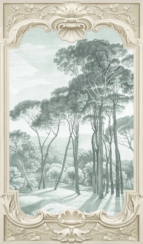 Фотообои и фрески на стену - пейзаж, лес, новинки, обои лес, хвойный лес обои, лес изумрудного цвета