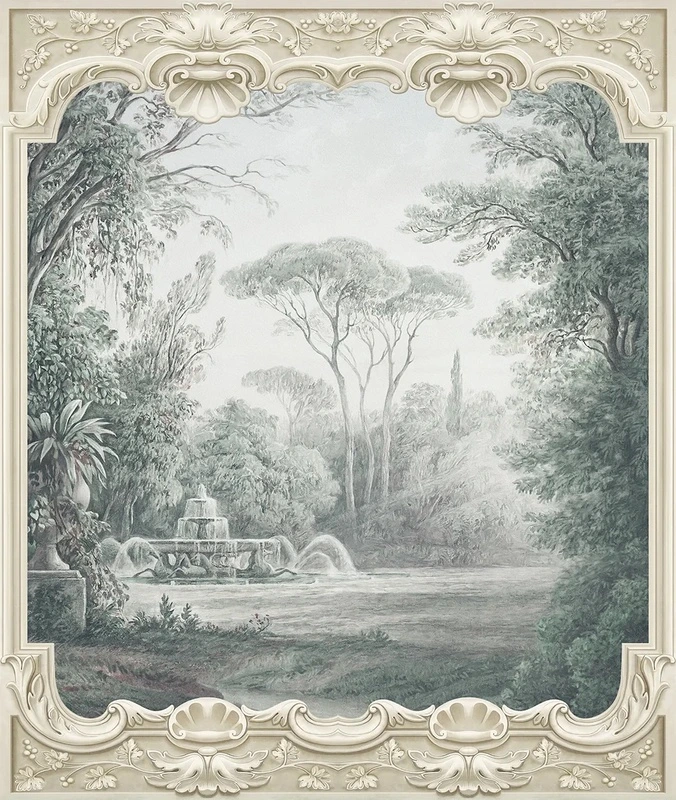 Фотообои и фрески на стену - пейзаж, новинки, изумрудного леса, лес изумрудного цвета, обои зеленый лес