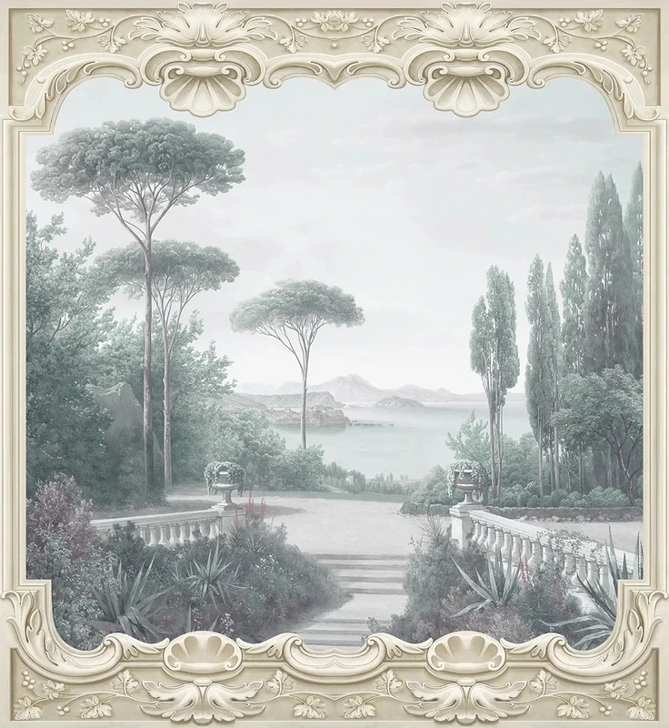 Фотообои на стену - пейзаж, новинки, изумрудного леса, лес изумрудного цвета, обои зеленый лес, обои лес в хорошем качестве