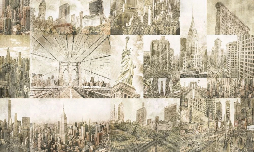 Фотообои и фрески на стену - в стиле прованс, достопримечательности, бежевые