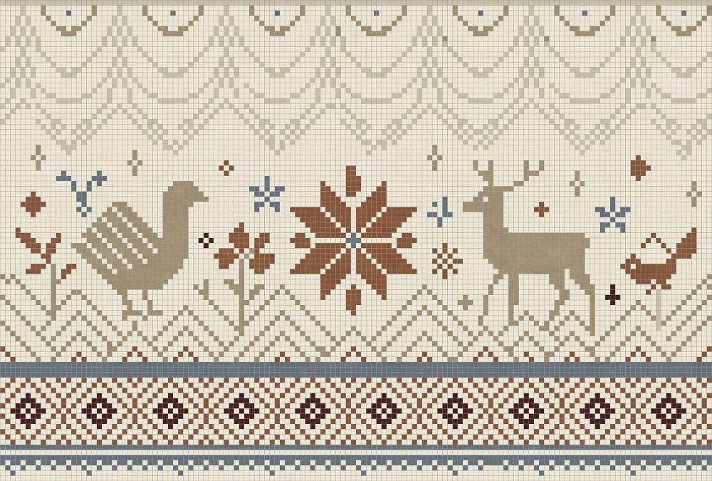 Фотообои и фрески на стену - в загородный дом, олень, курица, бежевые