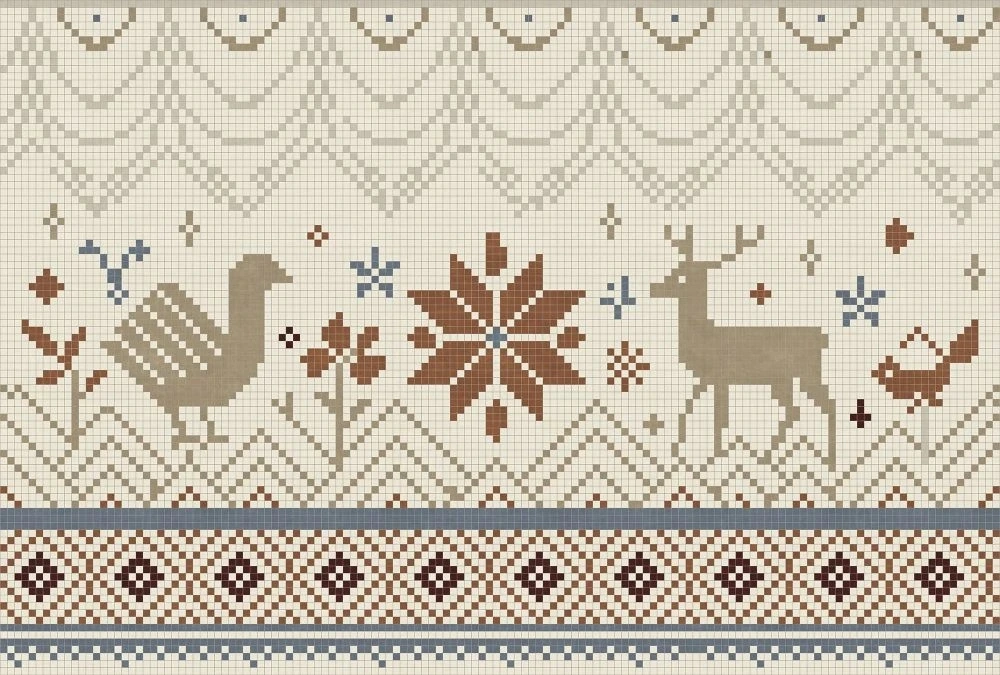 Фотообои и фрески на стену - в загородный дом, олень, курица, бежевые