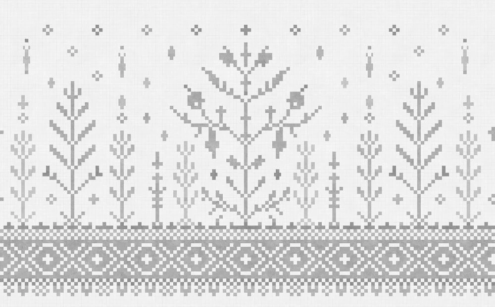 Фотообои и фрески на стену - в загородный дом, орнамент, дерево, серая