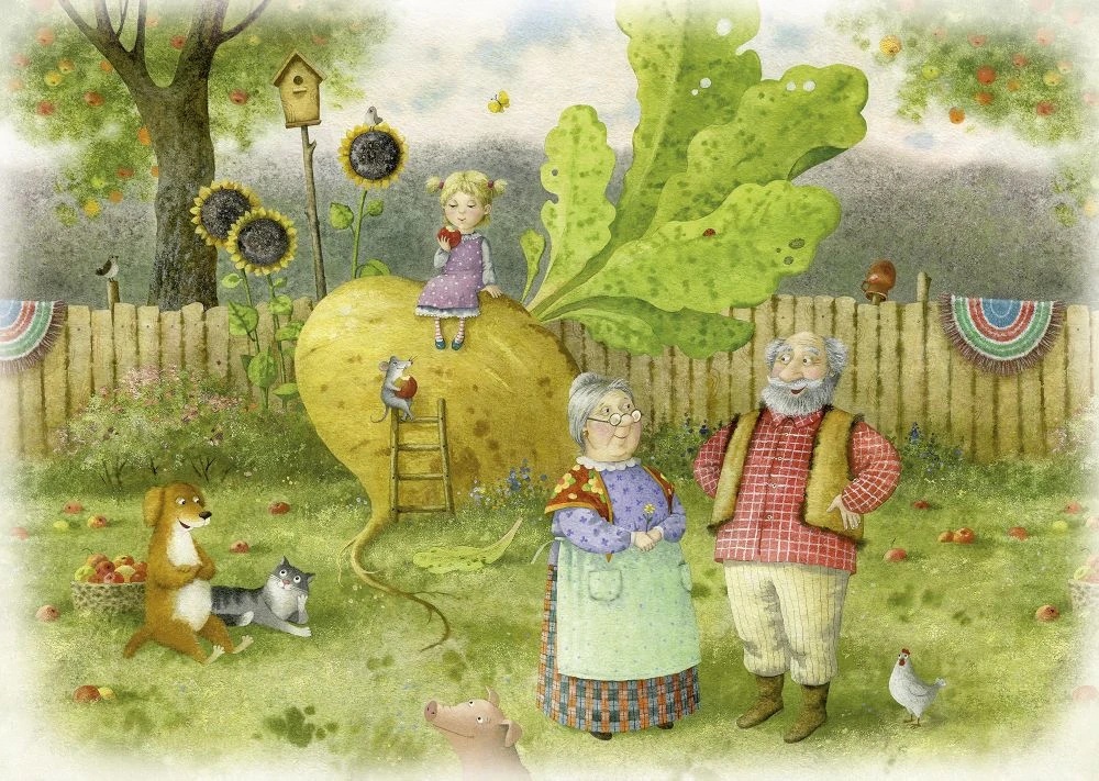 Фотообои и фрески на стену - в детскую комнату, репка