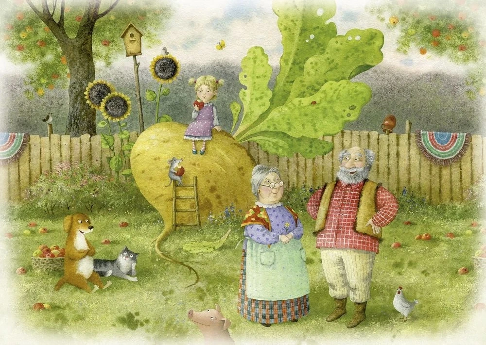 Фотообои и фрески на стену - в детскую комнату, репка