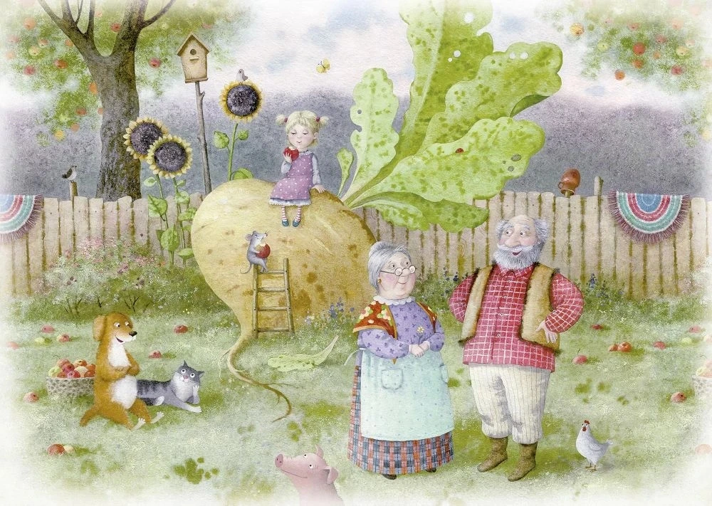 Фотообои и фрески на стену - в детскую комнату, репка, светлая