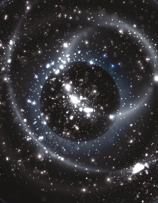 Фотообои и фрески на стену - в детскую комнату, черно-белые, космос