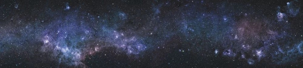 Фотообои и фрески на стену - в детскую комнату, космос, сине-черная, узкая, темная