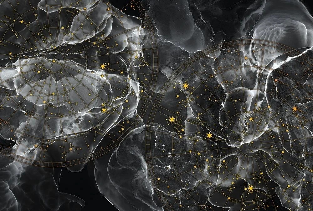 Фотообои и фрески на стену - в детскую комнату, космос, черные, звезды