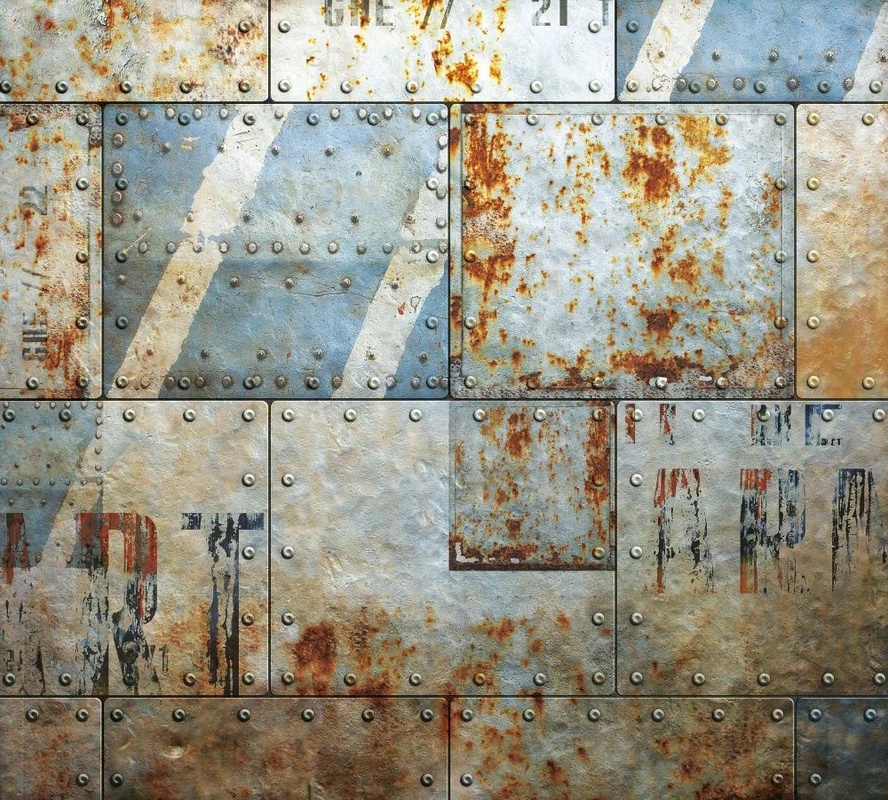 Фотообои и фрески на стену - лофт, граффити, ржавчина