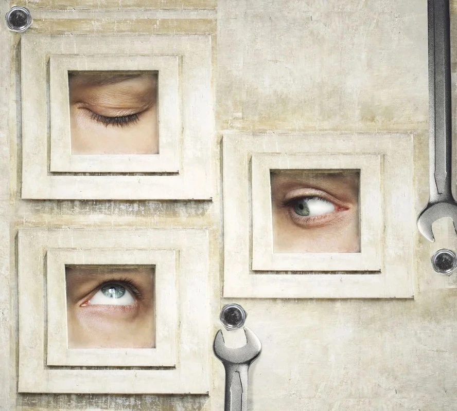 Фотообои на стену - лофт, картины, глаз