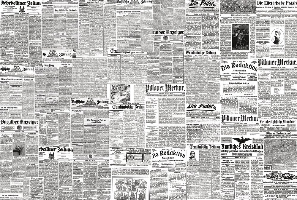 Фотообои и фрески на стену - лофт, старые газеты