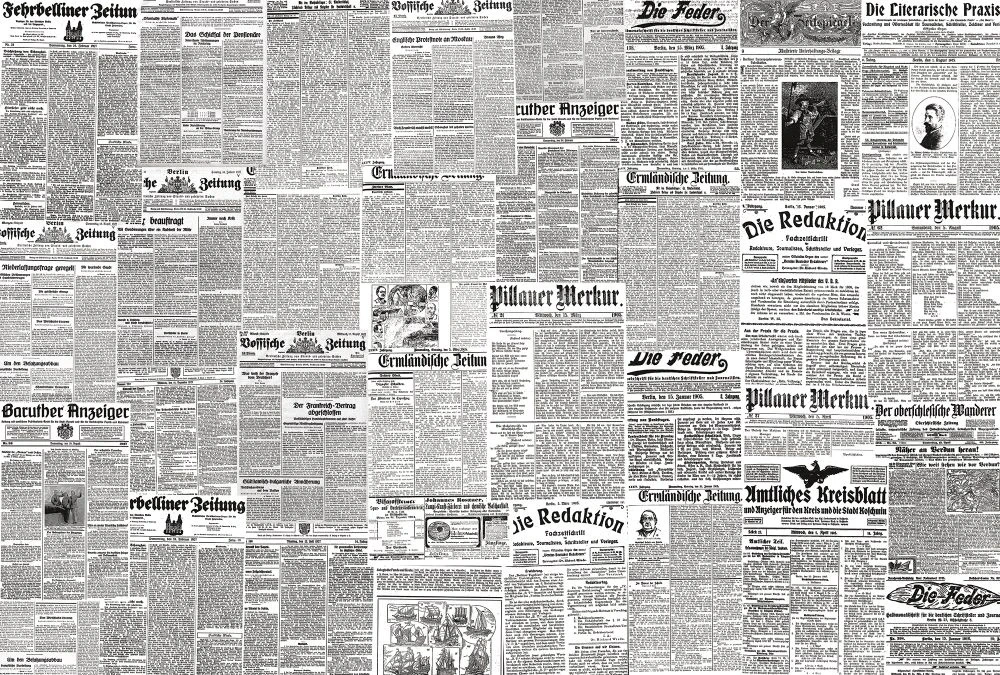 Фотообои и фрески на стену - лофт, старые газеты