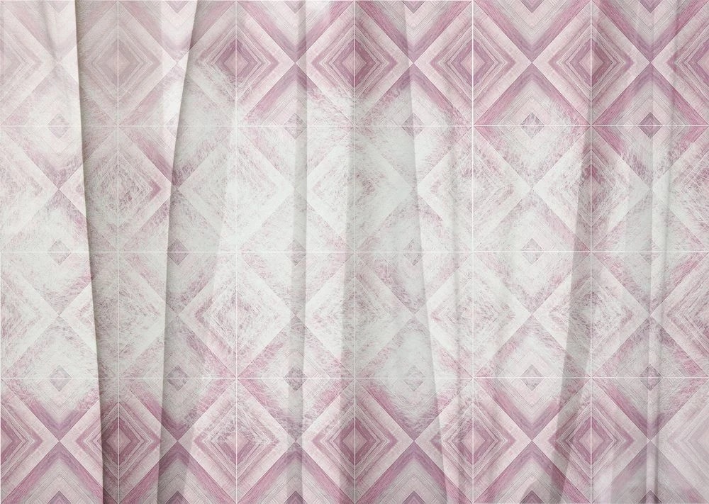 Фотообои и фрески на стену - лофт, узор, сиренево-розовый