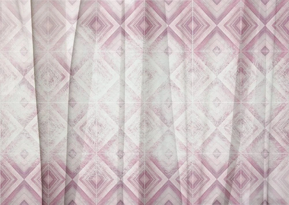 Фотообои и фрески на стену - лофт, узор, сиренево-розовый