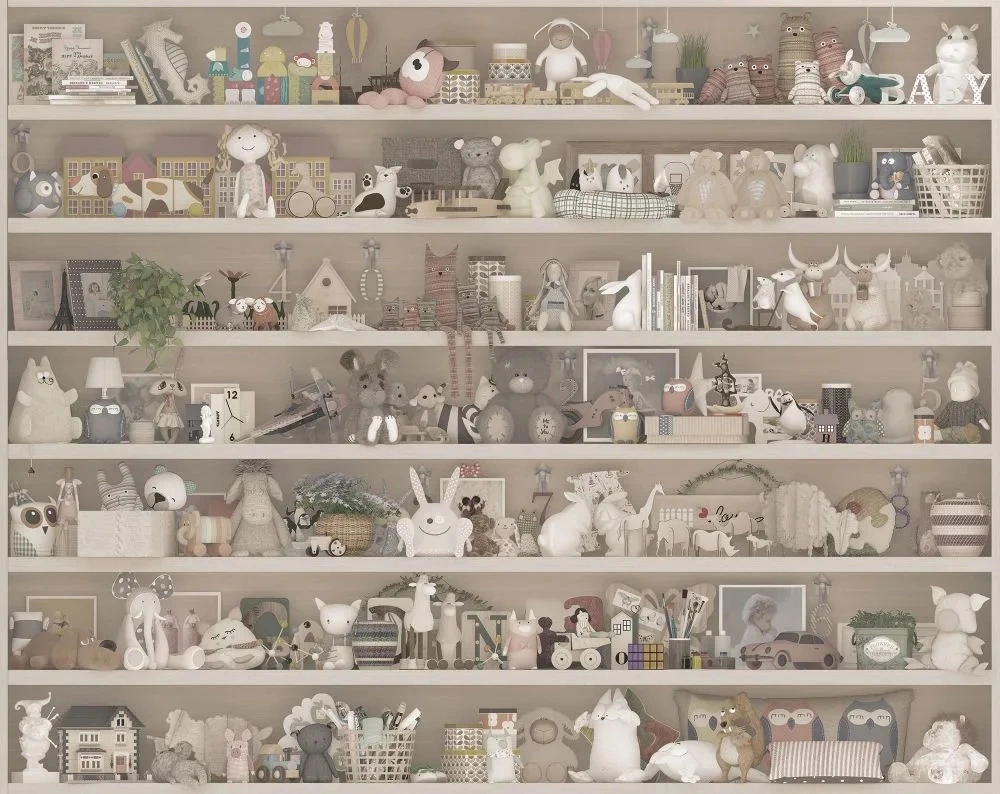 Фотообои и фрески на стену - лофт, книжные полки, бежевые