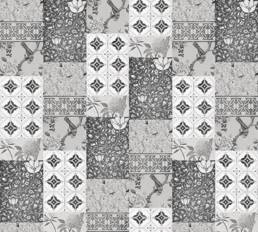 Фотообои и фрески на стену - лофт, лоскуты, черно-белые