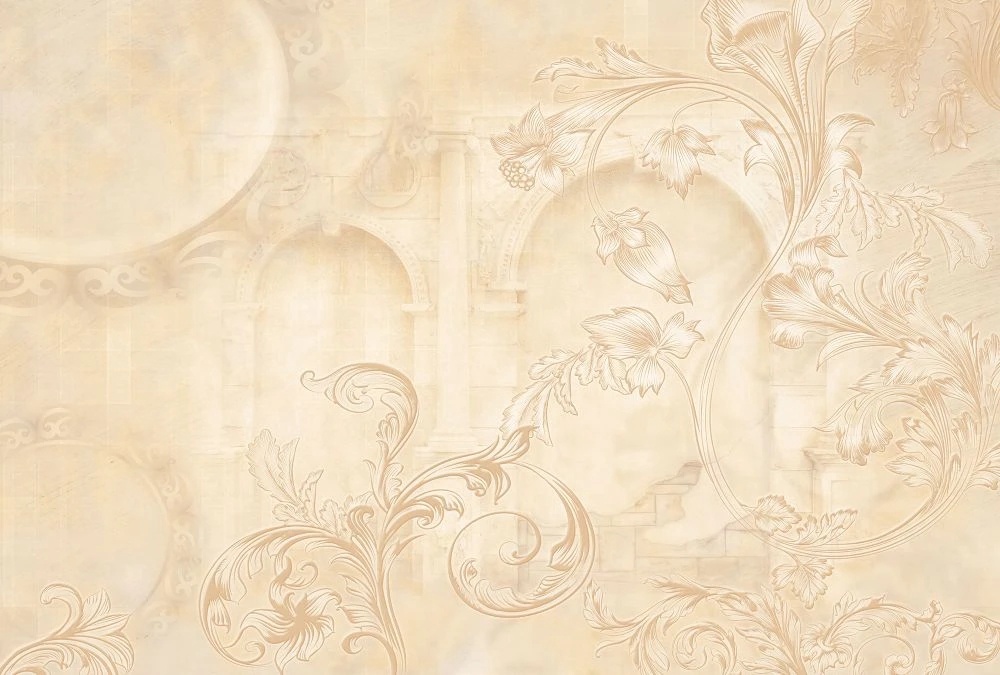 Фотообои и фрески на стену - лофт, арки, узоры, бежевые
