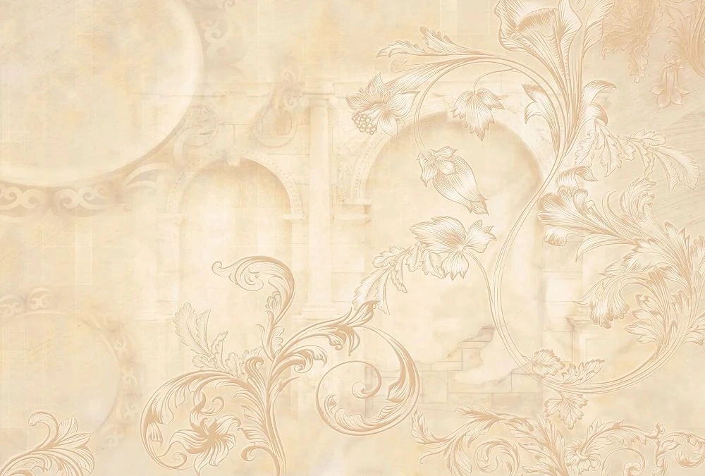 Фотообои и фрески на стену - лофт, арки, узоры, бежевые