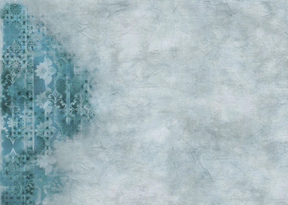 Фотообои и фрески на стену - лофт, стена со штукатуркой, бирюзовая