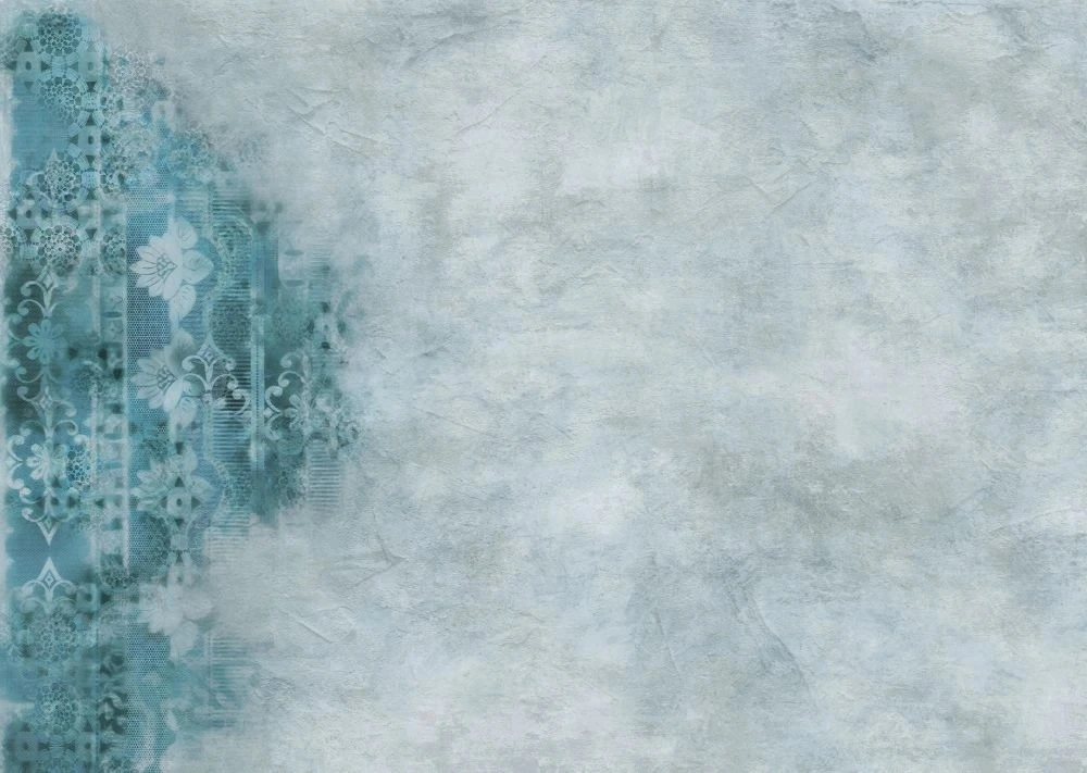 Фотообои и фрески на стену - лофт, стена со штукатуркой, бирюзовая