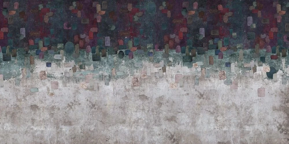 Фотообои на стену - лофт, бежево-зеленая, бирюзовая