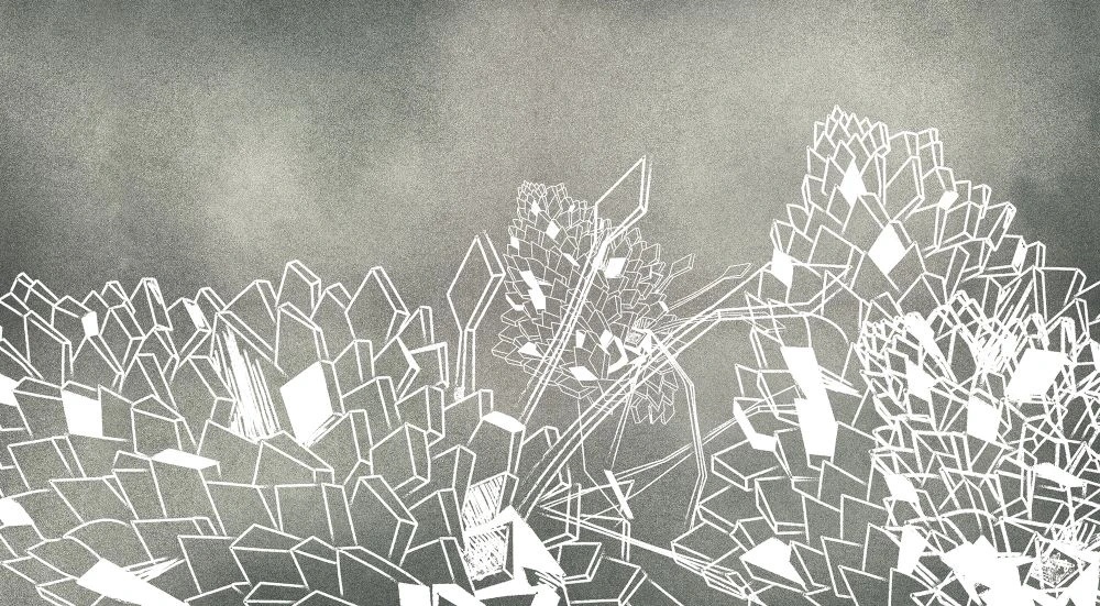 Фотообои и фрески на стену - лофт, серая, белая графика