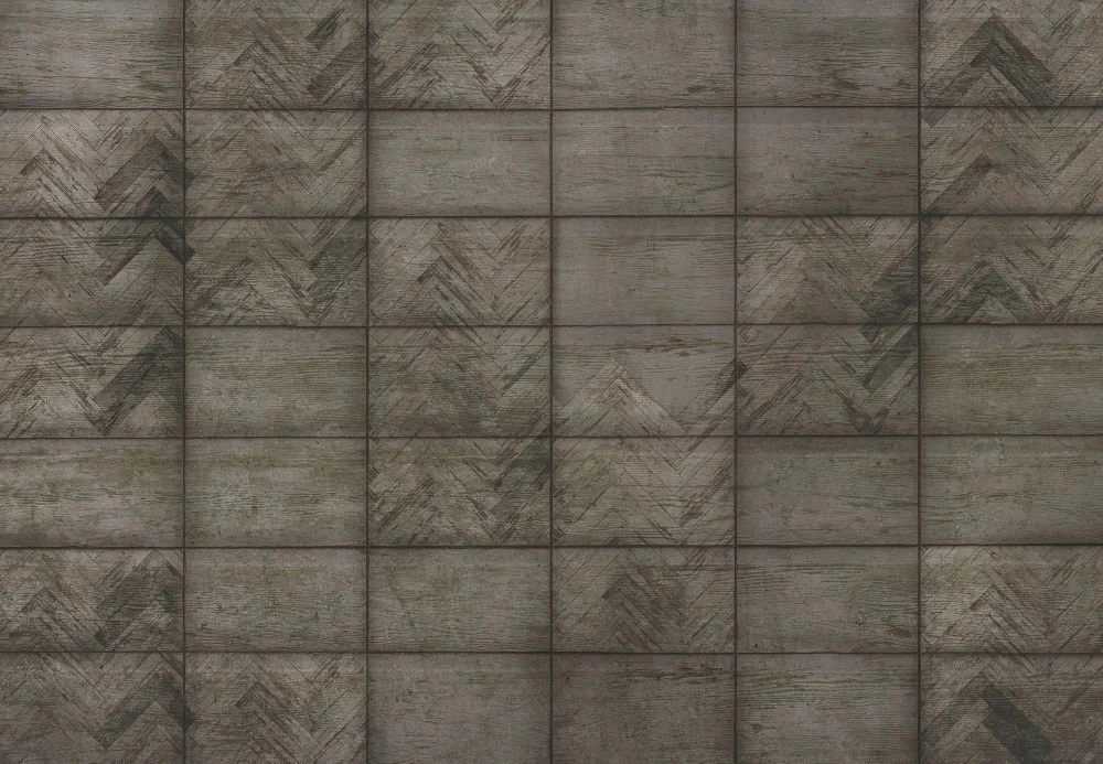 Фотообои и фрески на стену - лофт, под паркет, серо-коричневые