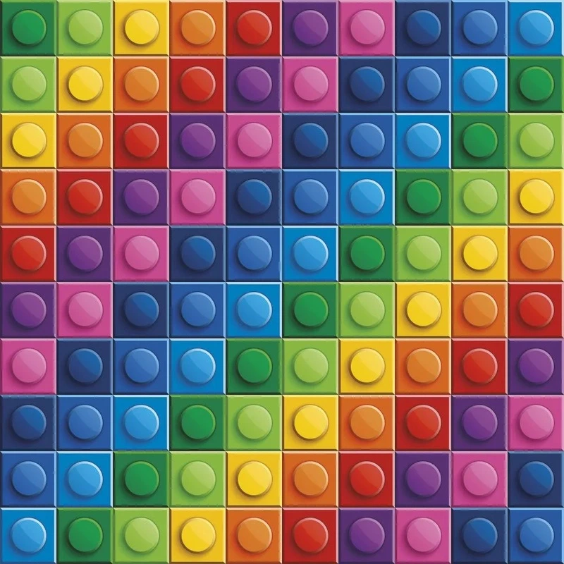 Фотообои и фрески на стену - в детскую комнату, мозаика, разноцветная