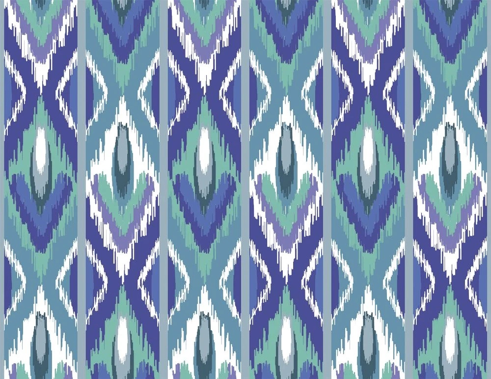 Фотообои и фрески на стену - в детскую комнату, узор, зелено-синий