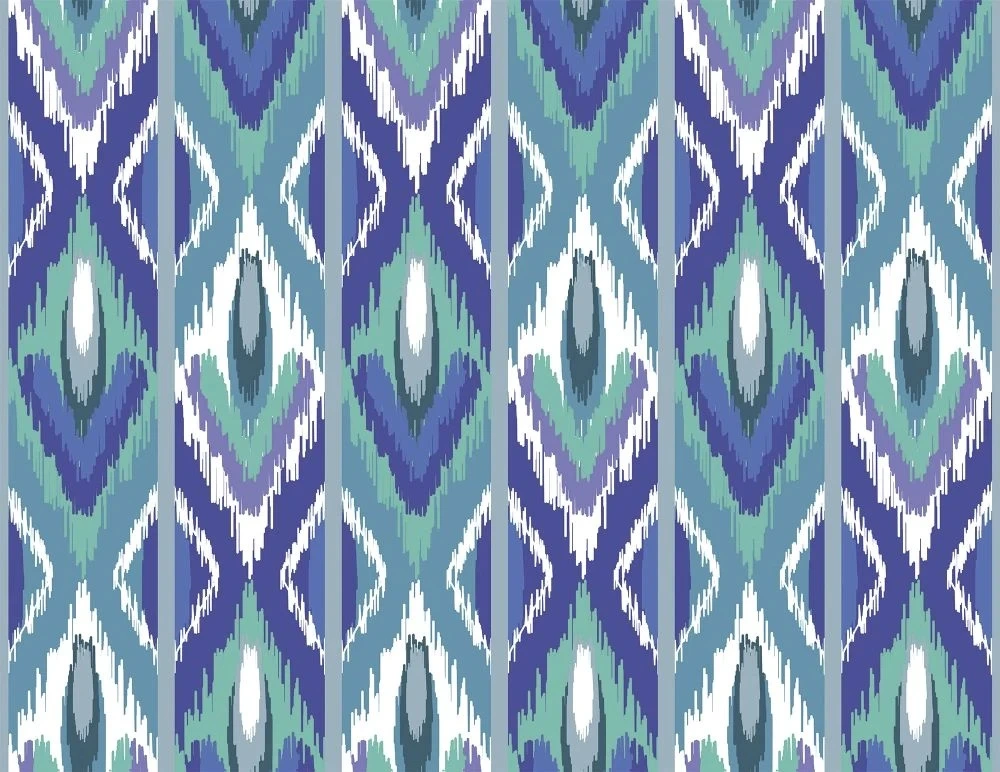 Фотообои на стену - в детскую комнату, узор, зелено-синий